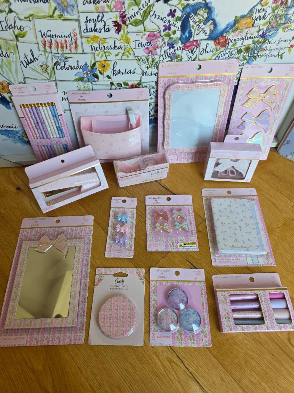 LoveShackFancy Target Yoobi locker Blooming magnetic dry erase supply kit BUNDLE